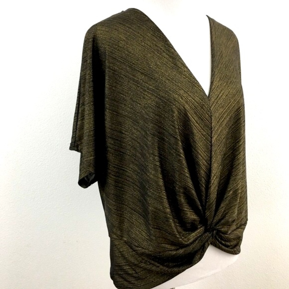 Code Mode | Gold Front Knot Blouse - image 4